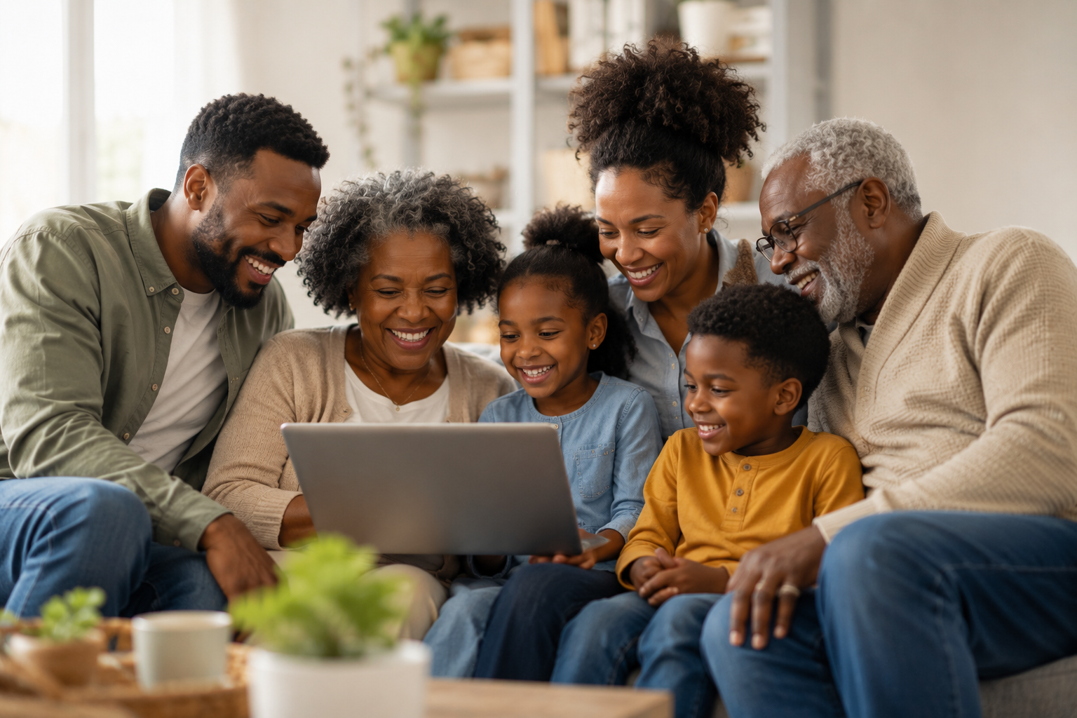 People sharing a memorial link with family and friends